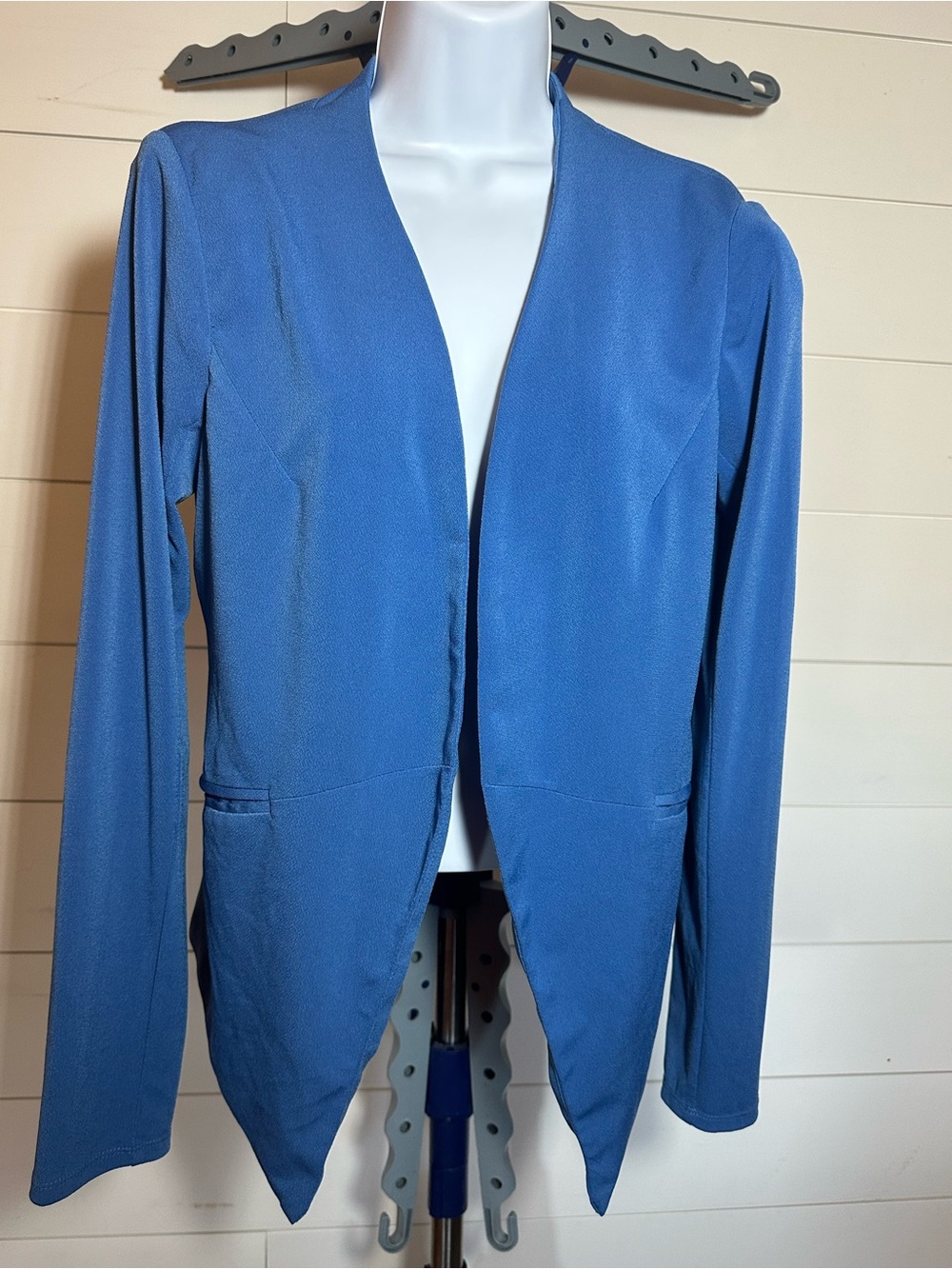 #213 Blue Women's Open Front Jacket